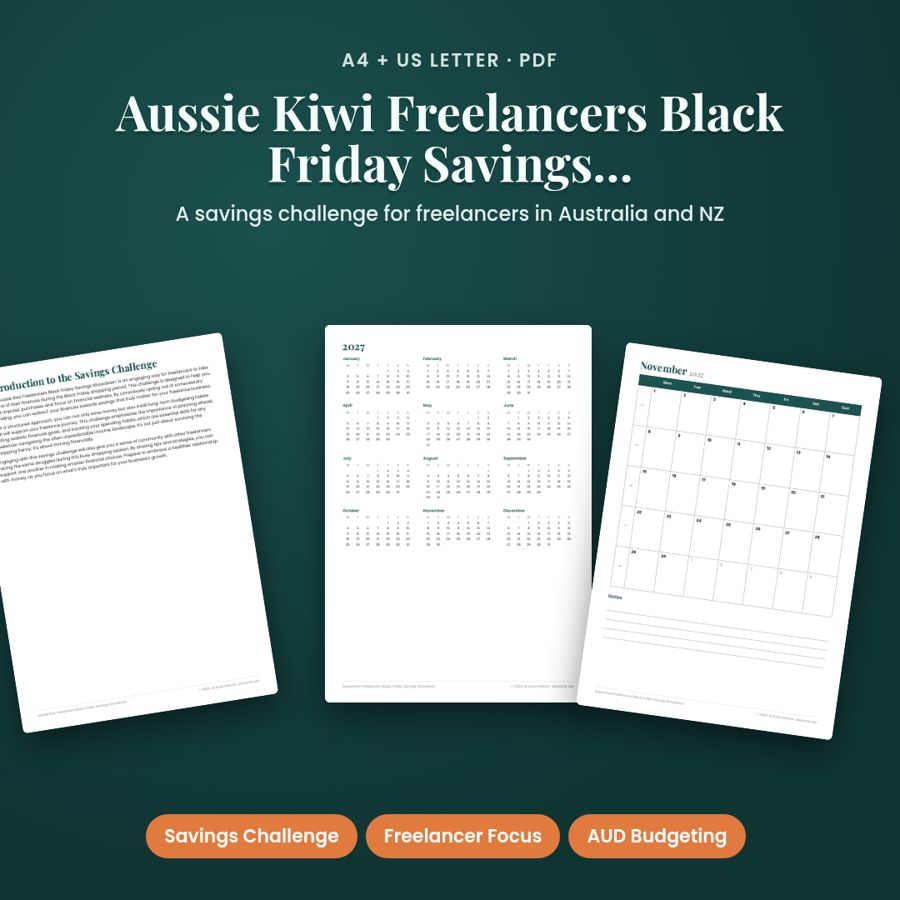 Aussie Kiwi Freelancers Black Friday Savings Showdown | Printable PDF