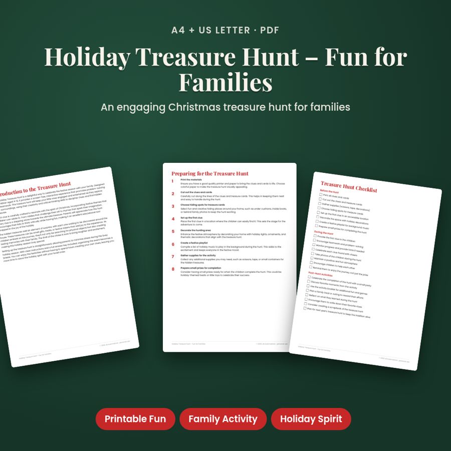 Holiday Treasure Hunt – Fun for Families | Printable PDF