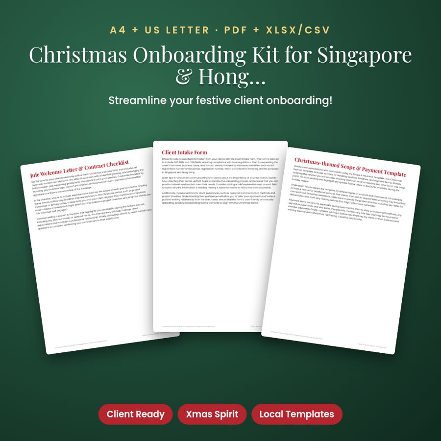 Christmas Onboarding Kit for Singapore &amp; Hong Kong Solopreneurs