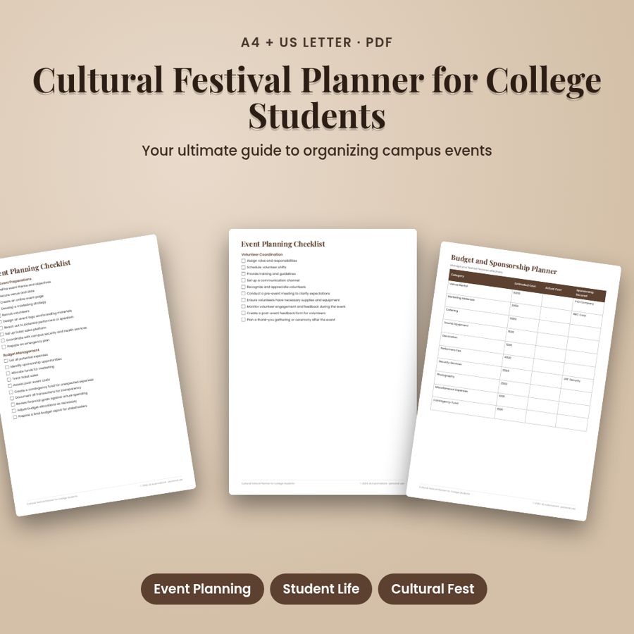 Cultural Festival Planner for College Students