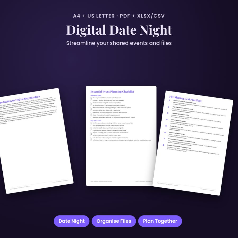 Digital Date Night: Organise Your Files and Plans