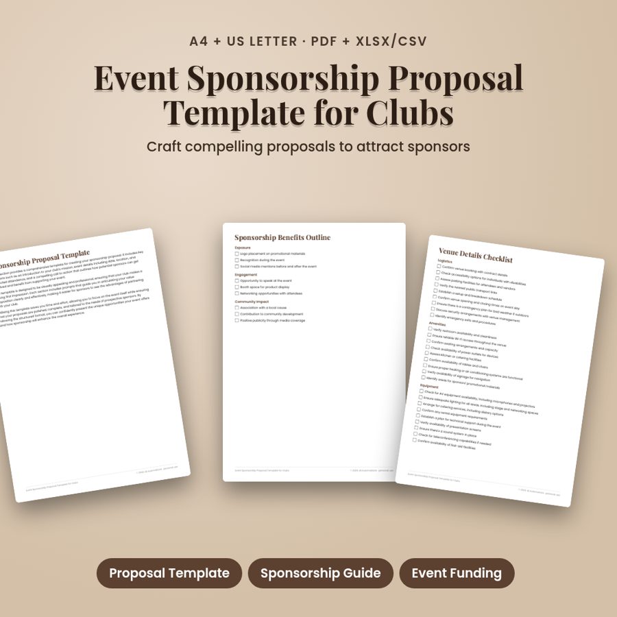 Event Sponsorship Proposal Template for Clubs