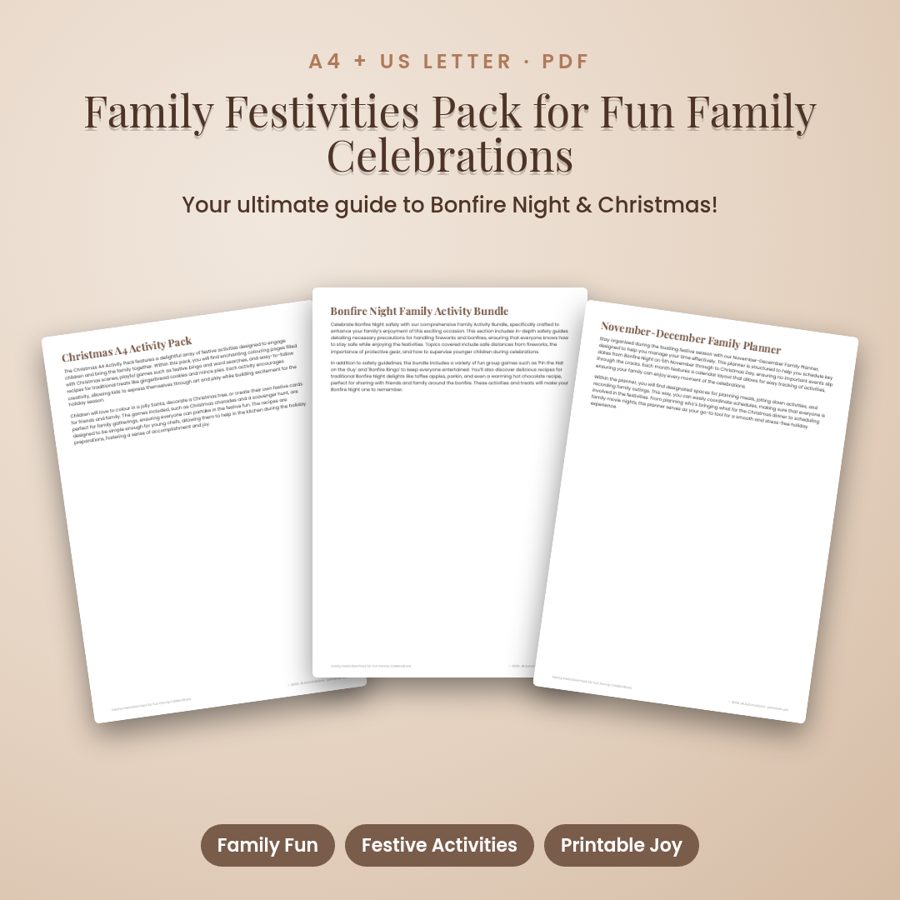 Family Festivities Pack for Fun Family Celebrations