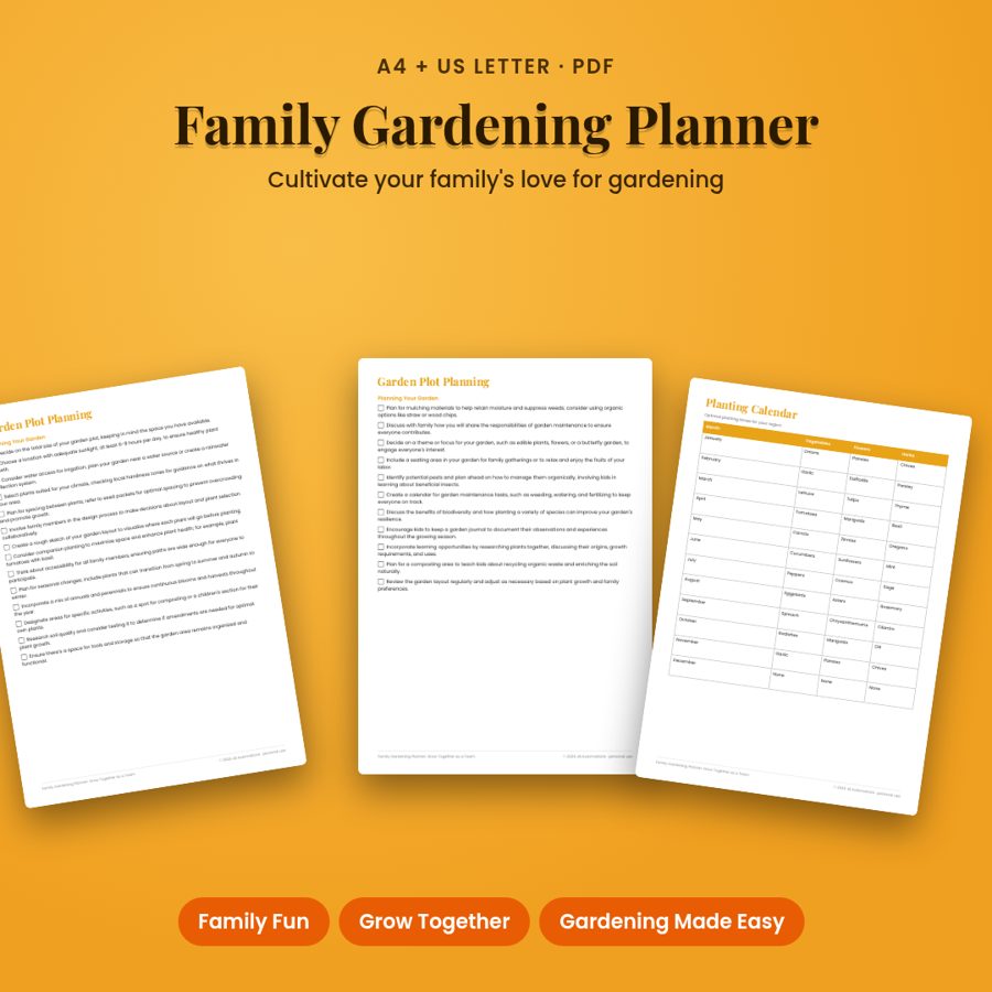Family Gardening Planner: Grow Together as a Team