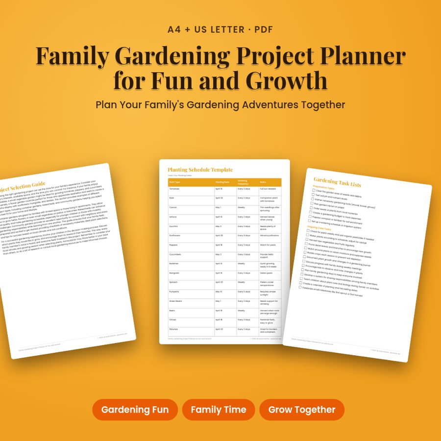 Family Gardening Project Planner for Fun and Growth