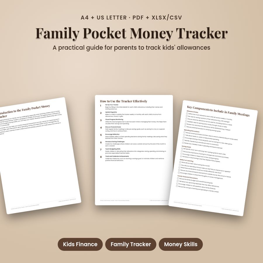 Family Pocket Money Tracker: Teach Financial Responsibility