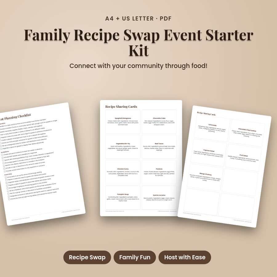 Family Recipe Swap Event Starter Kit
