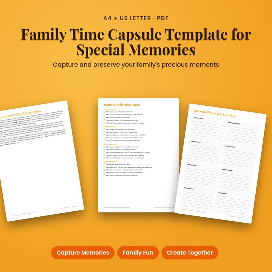 Family Time Capsule Template for Special Memories