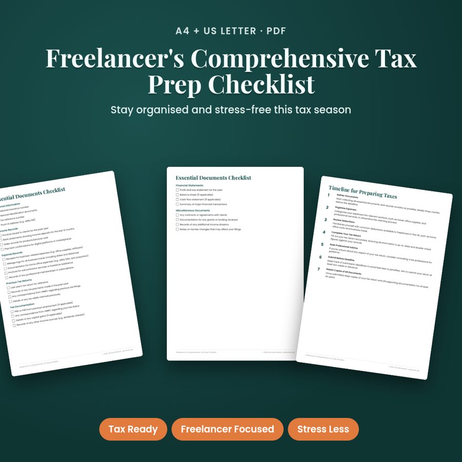 Freelancer's Comprehensive Tax Prep Checklist