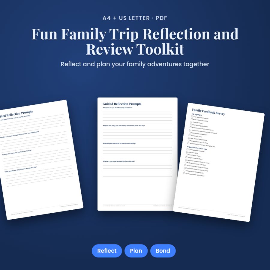 Fun Family Trip Reflection and Review Toolkit