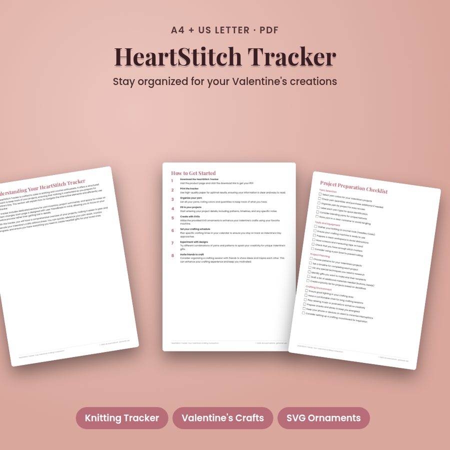HeartStitch Tracker: Your Valentine's Knitting Companion