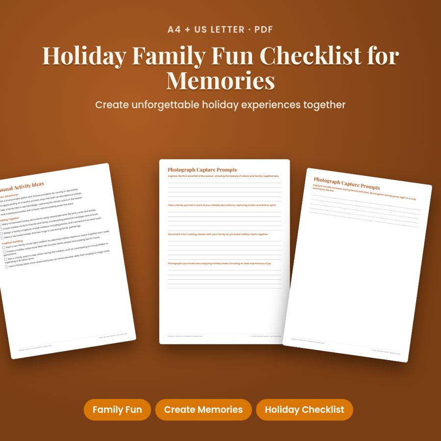 Holiday Family Fun Checklist for Memories