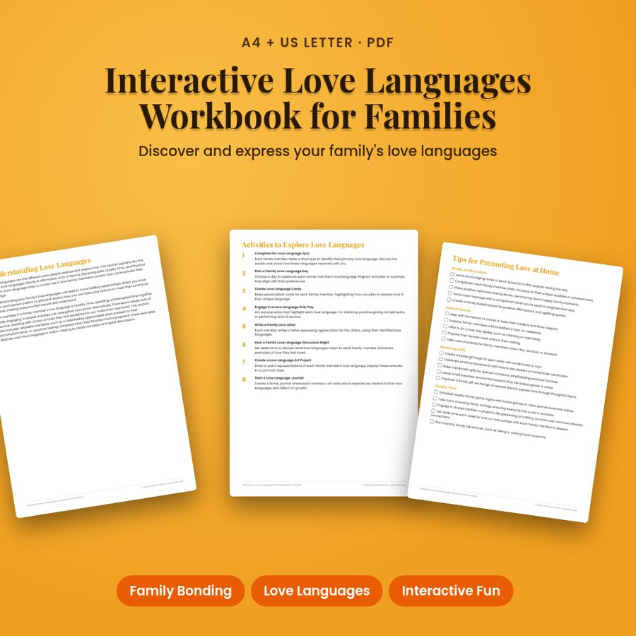 Interactive Love Languages Workbook for Families