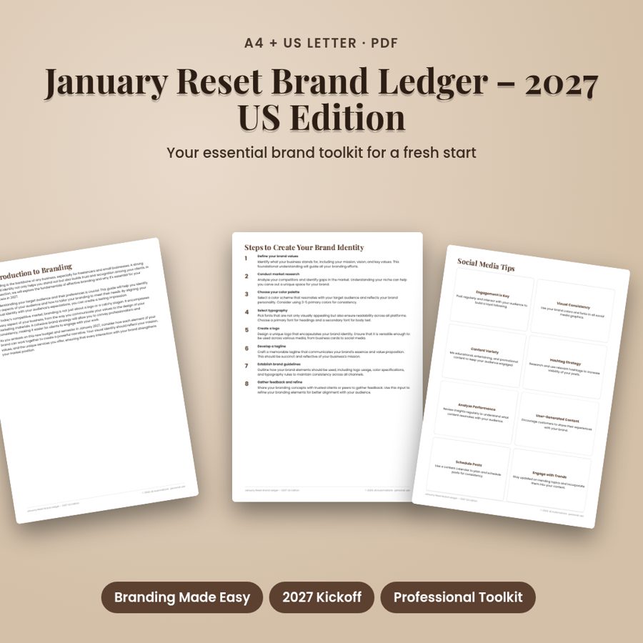 January Reset Brand Ledger – 2027 US Edition