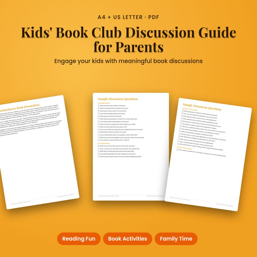 Kids' Book Club Discussion Guide for Parents