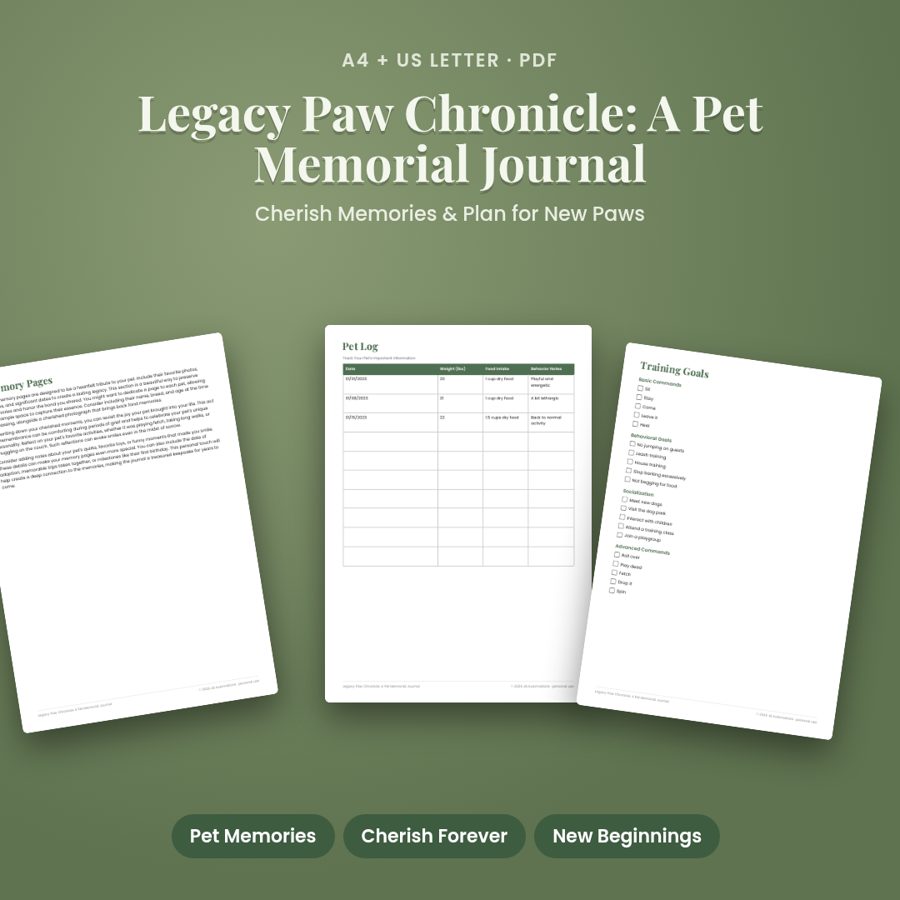 Legacy Paw Chronicle: A Pet Memorial Journal