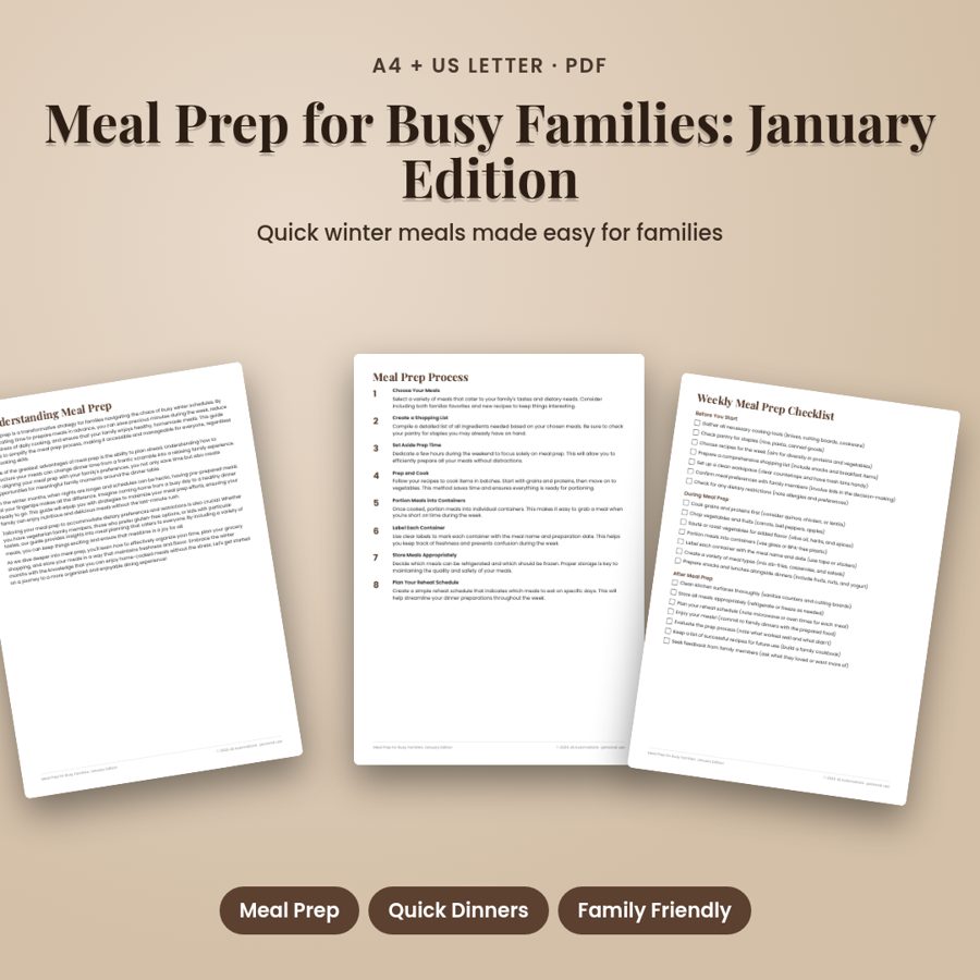 Meal Prep for Busy Families: January Edition