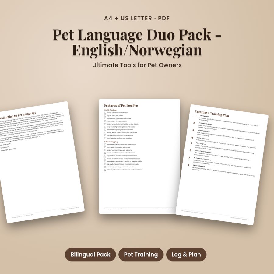 Pet Language Duo Pack - English/Norwegian