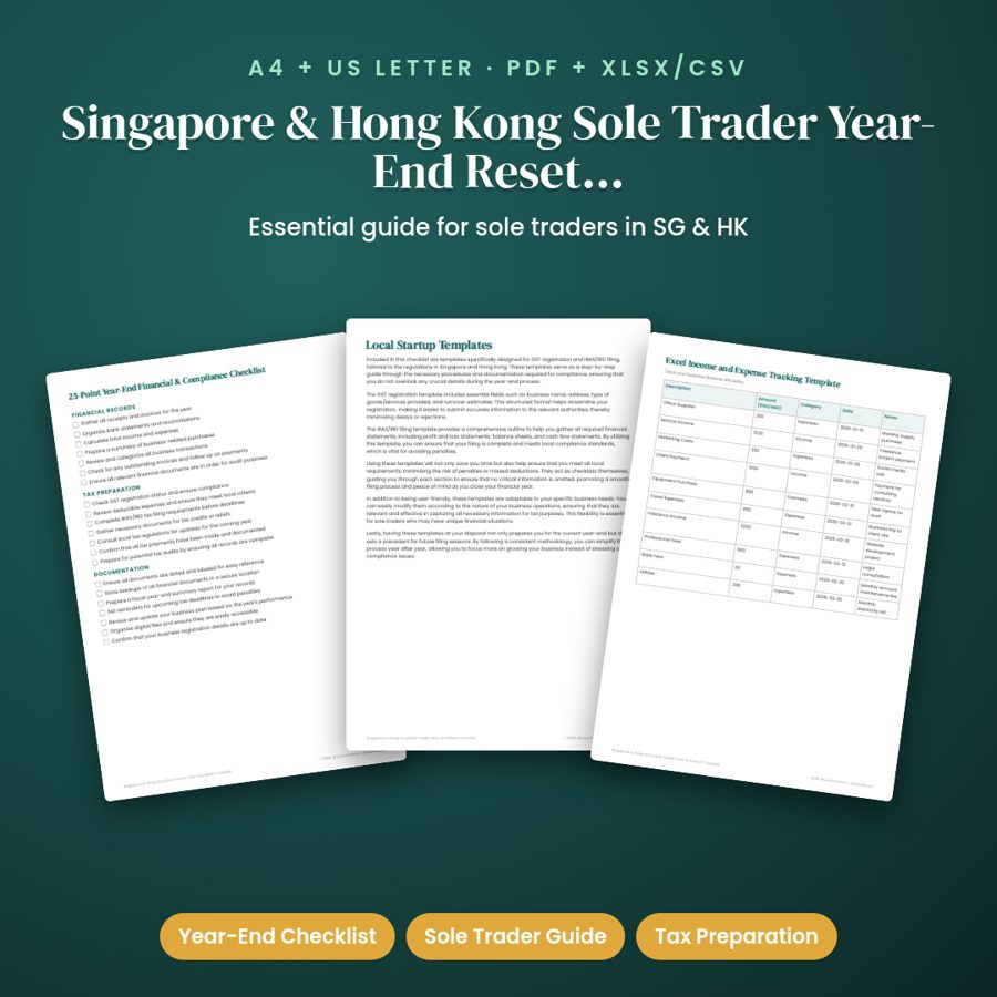 Singapore & Hong Kong Sole Trader Year-End Reset Checklist