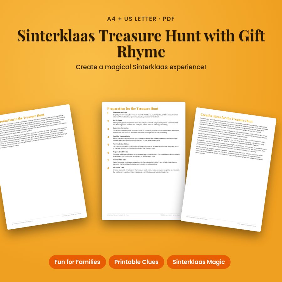 Sinterklaas Treasure Hunt with Gift Rhyme