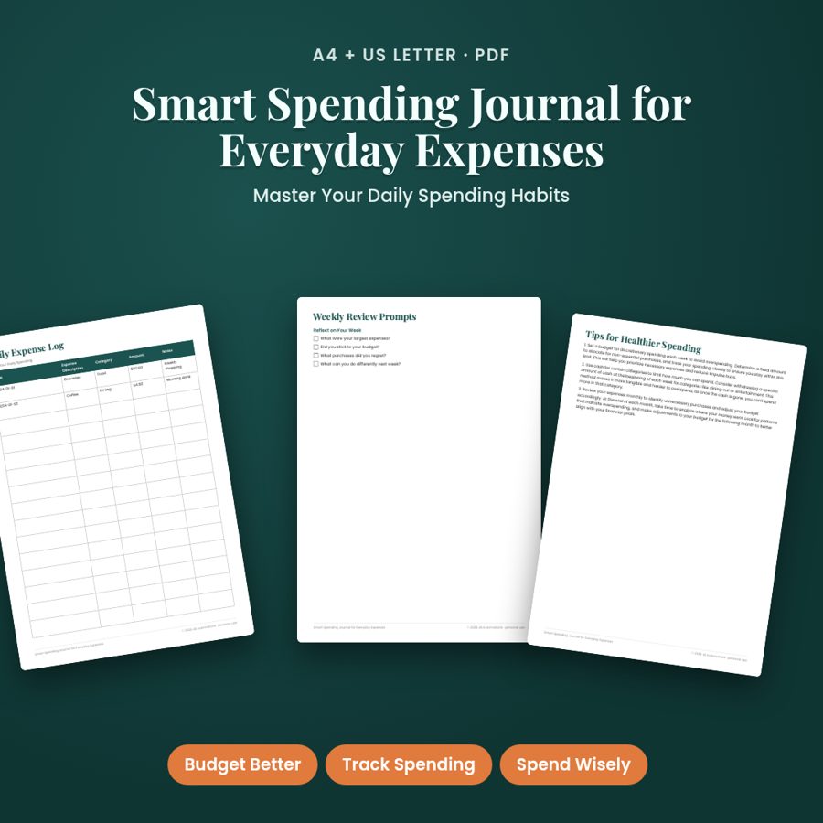Smart Spending Journal for Everyday Expenses