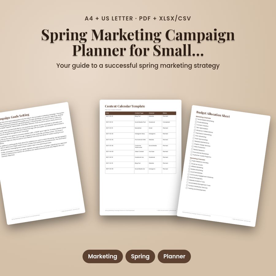 Spring Marketing Campaign Planner for Small Businesses