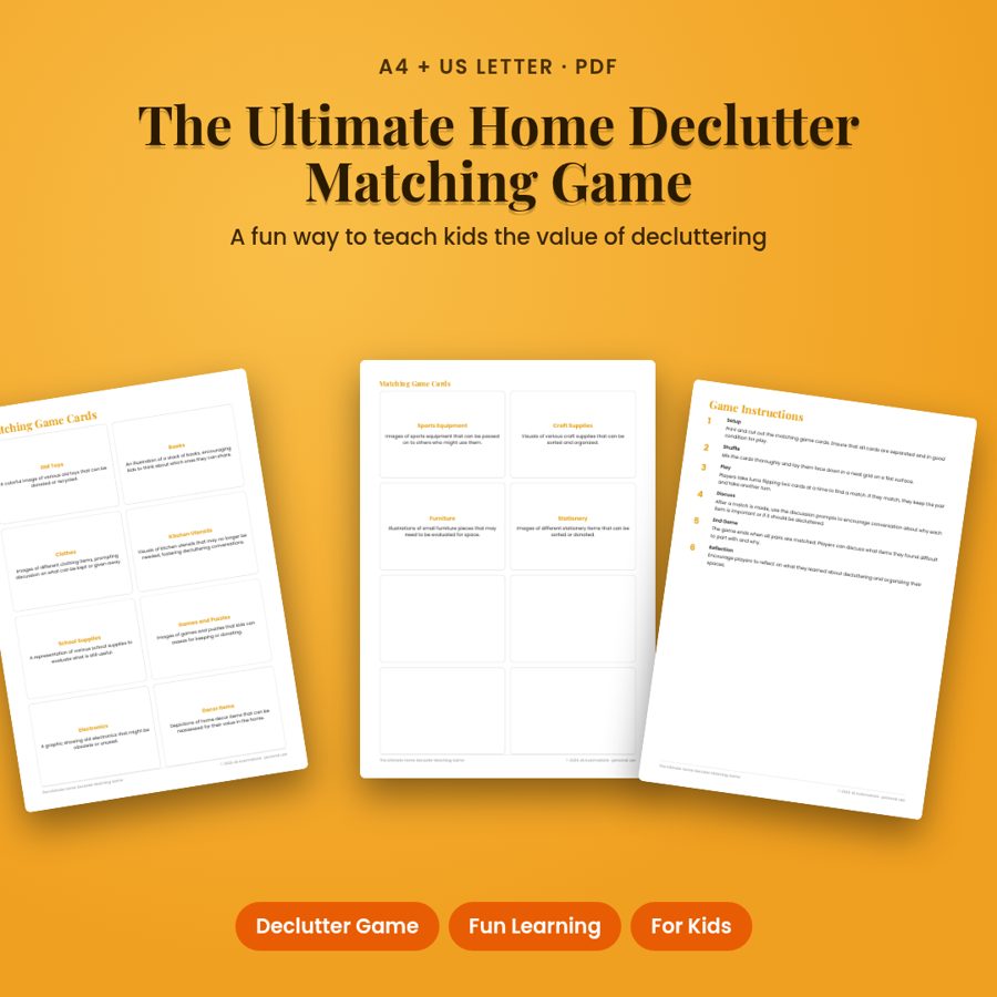 The Ultimate Home Declutter Matching Game