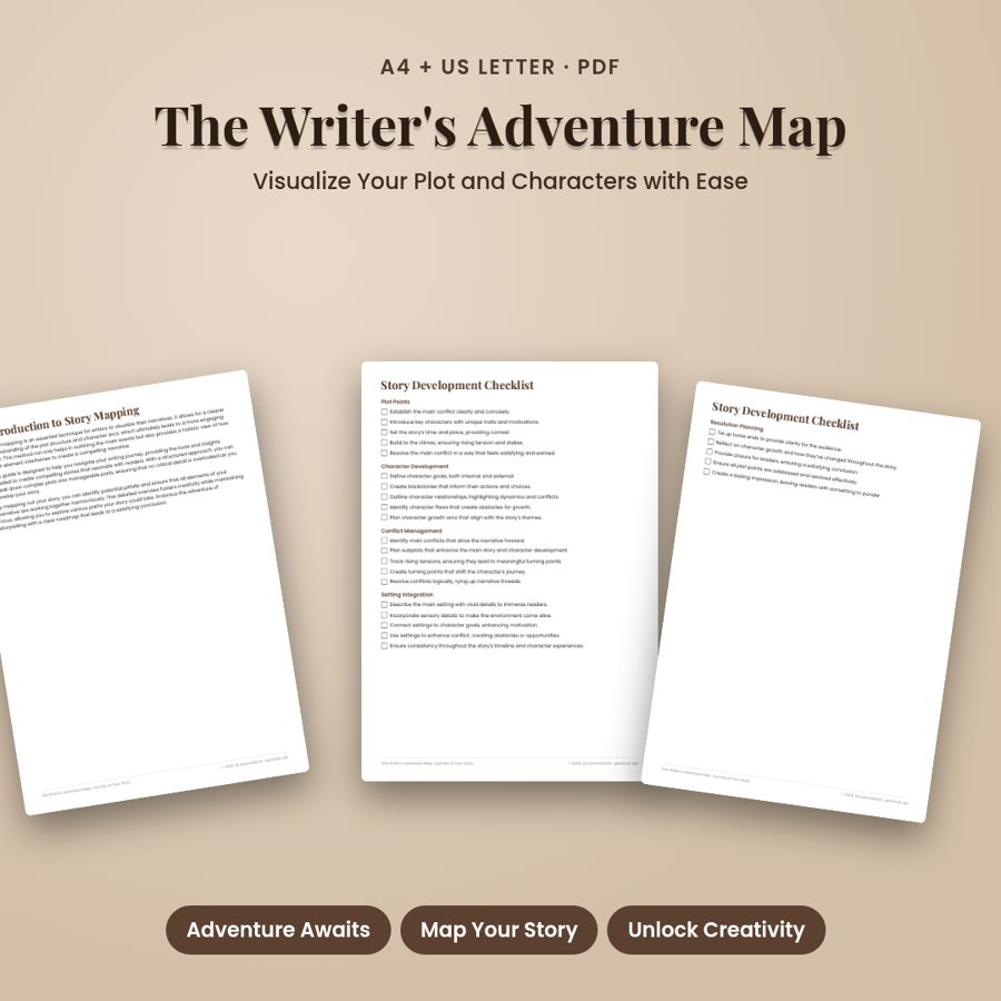 The Writer's Adventure Map: Journey of Your Story