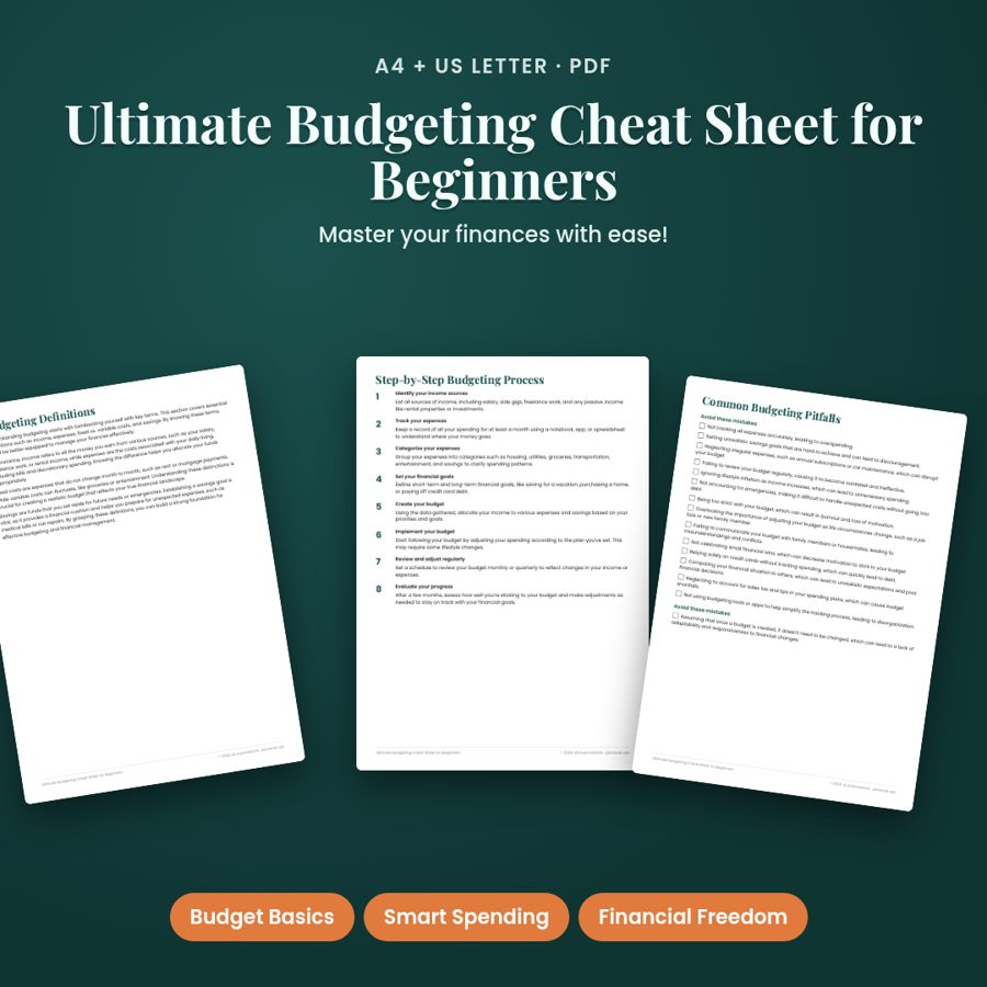 Ultimate Budgeting Cheat Sheet for Beginners