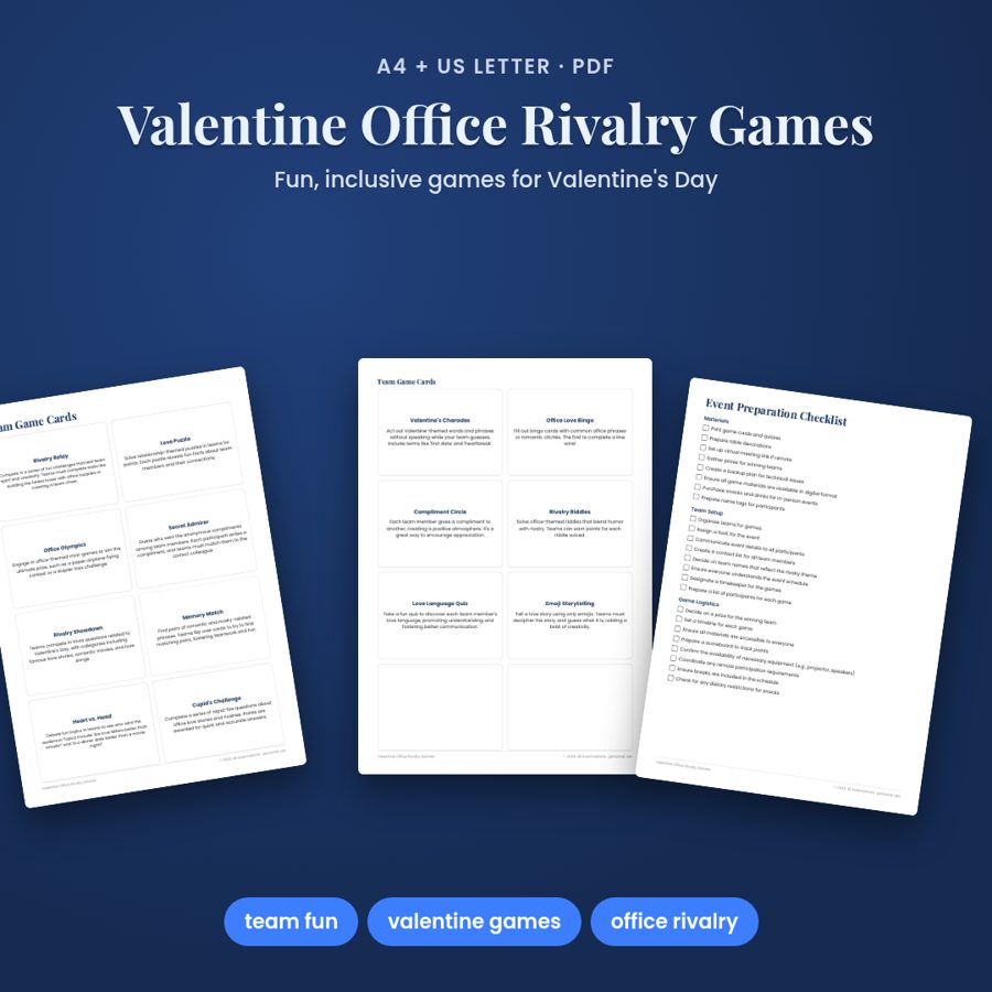 Valentine Office Rivalry Games