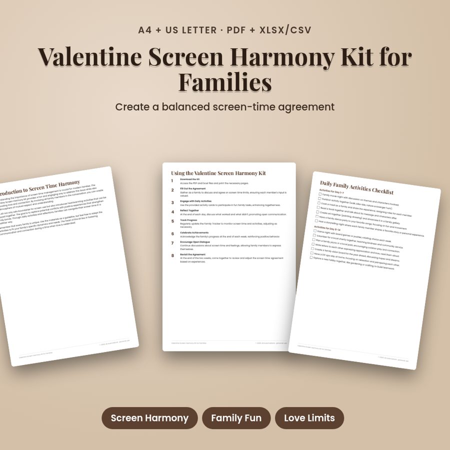 Valentine Screen Harmony Kit for Families