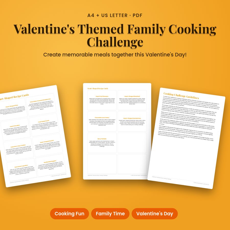 Valentine's Themed Family Cooking Challenge
