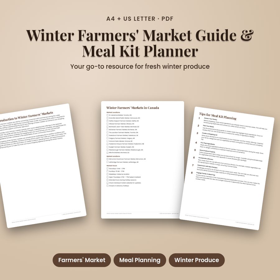Winter Farmers' Market Guide &amp; Meal Kit Planner
