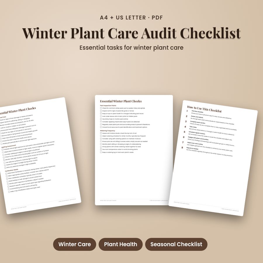 Winter Plant Care Audit Checklist