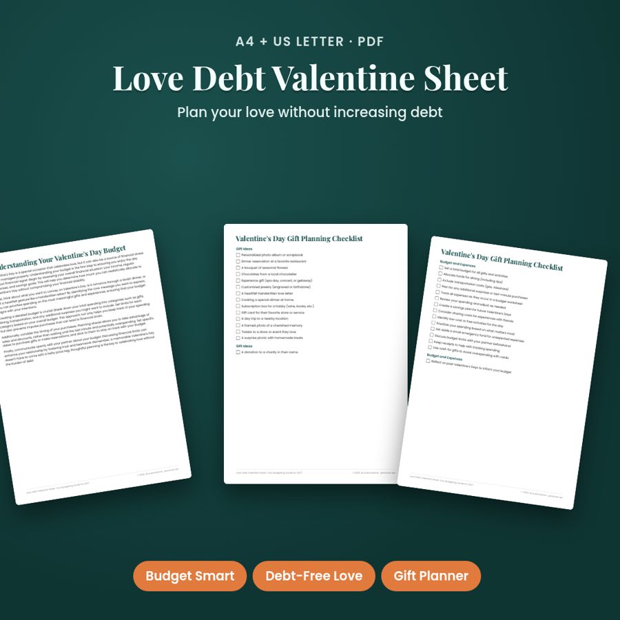 Love Debt Valentine Sheet: Your Budgeting Guide for 2027