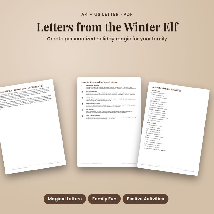 Magical Letter Templates | Printable PDF – Letters from the Winter Elf