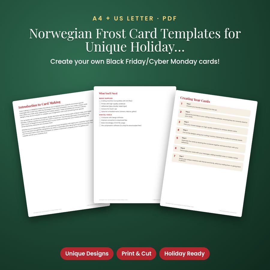 Norwegian Frost Card Templates for Unique Holiday Cards