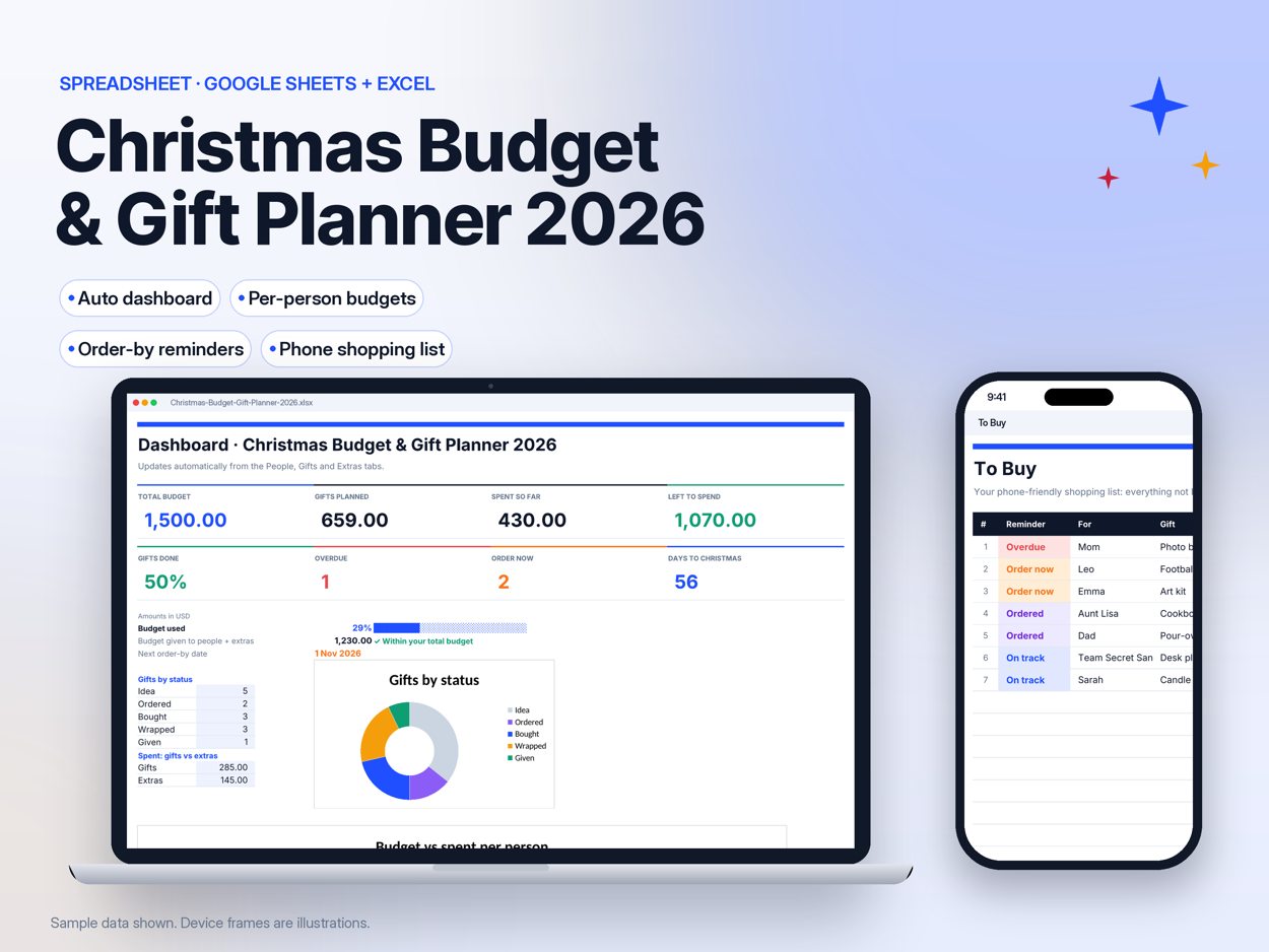 Christmas Budget & Gift Planner 2026 cover