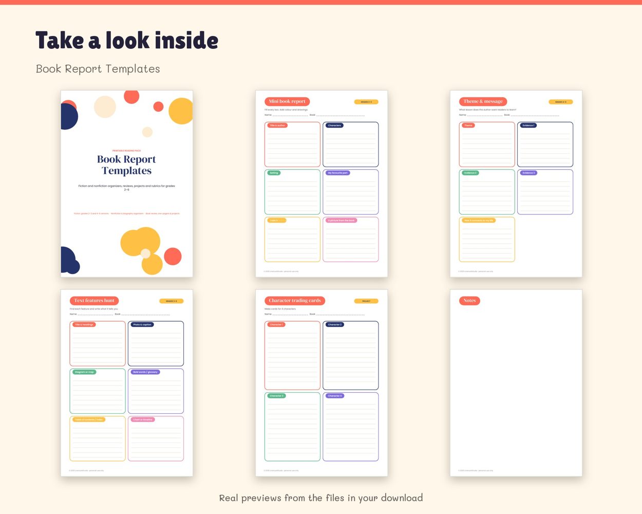 Book Report Templates – preview 2