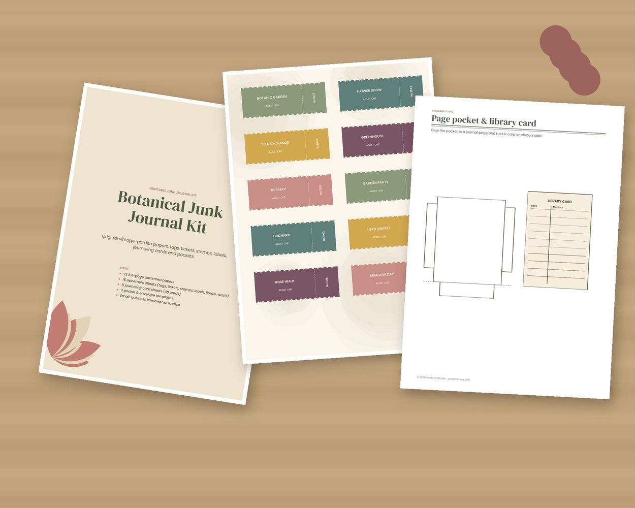 Botanical Junk Journal Kit – preview 4