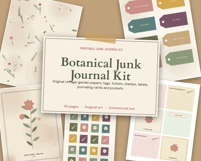 Botanical Junk Journal Kit