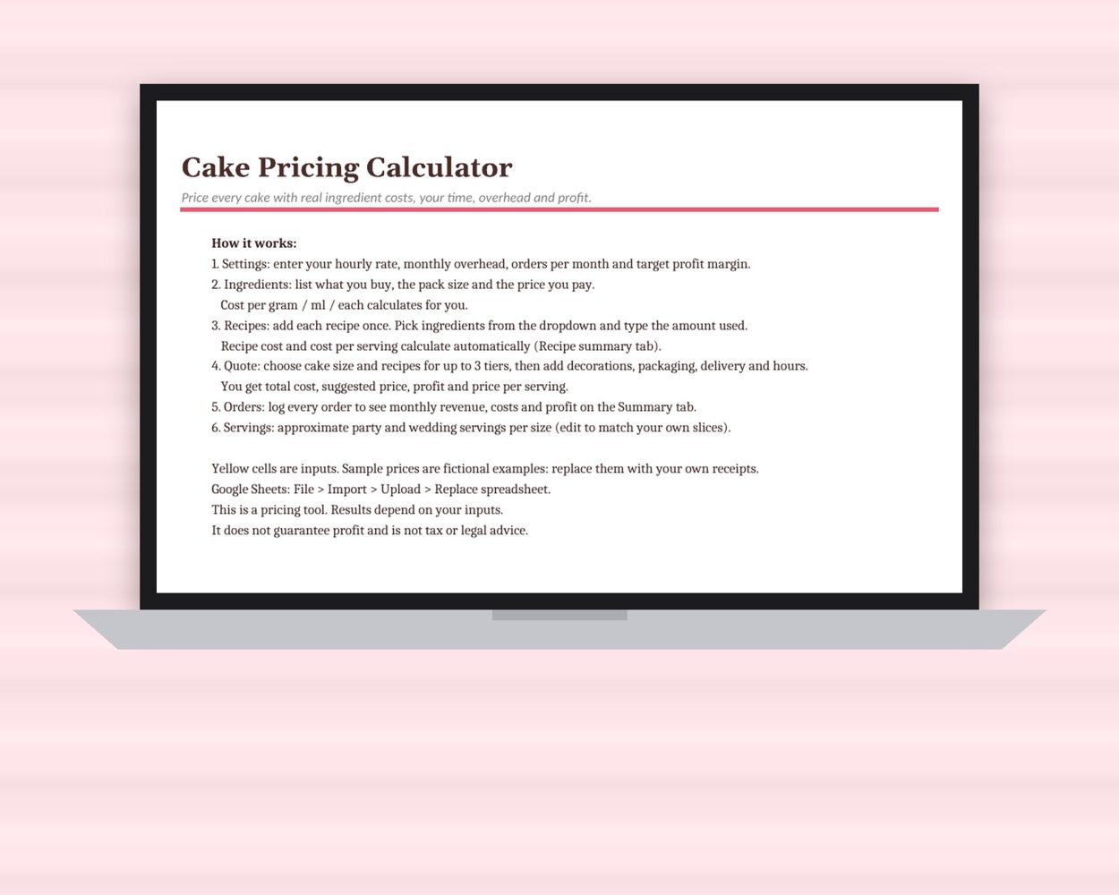 Cake Pricing Calculator – preview 4