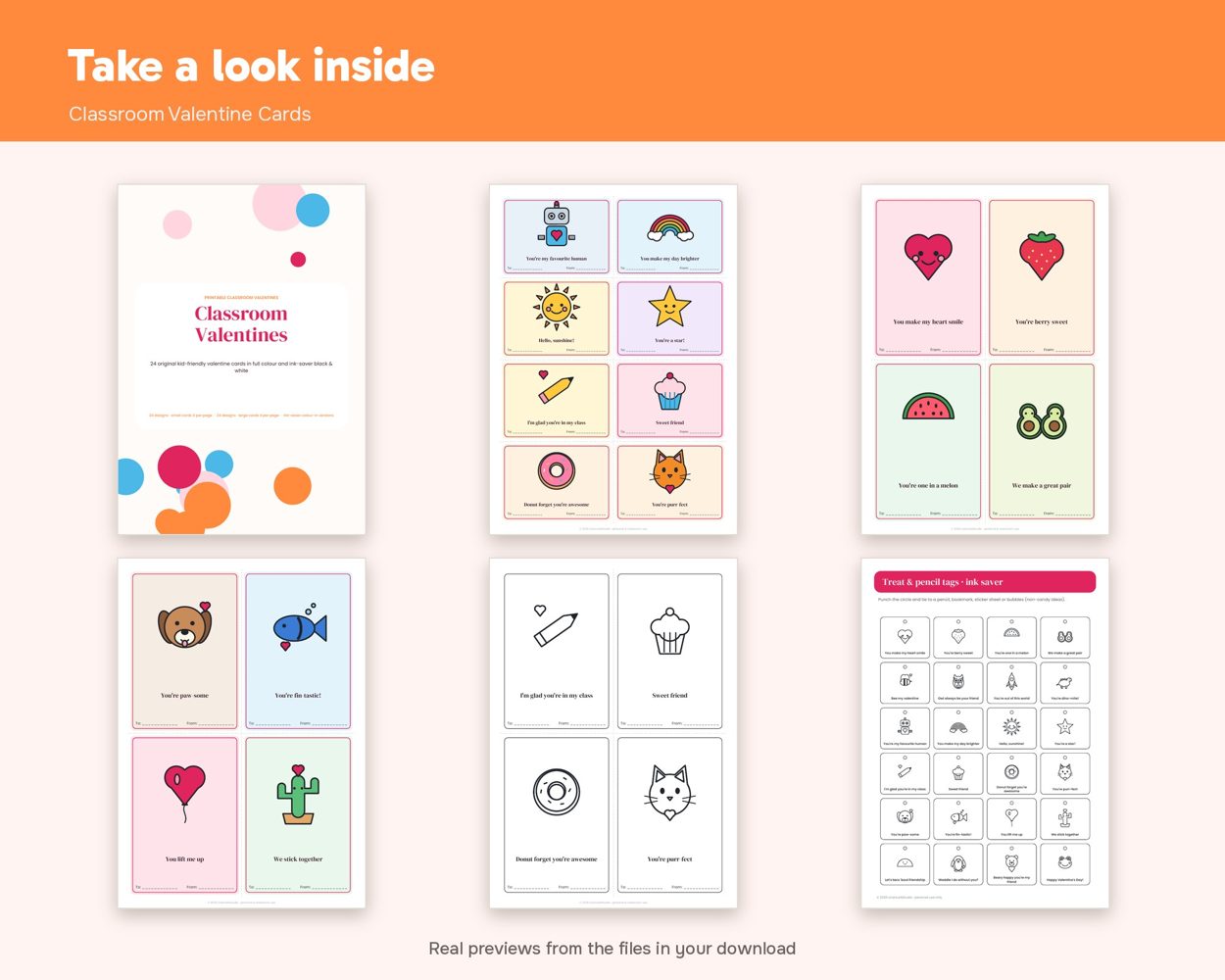 Classroom Valentine Cards – preview 2