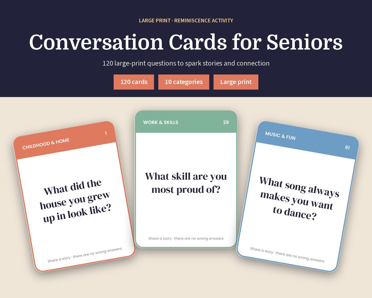 Conversation Cards for Seniors – cover