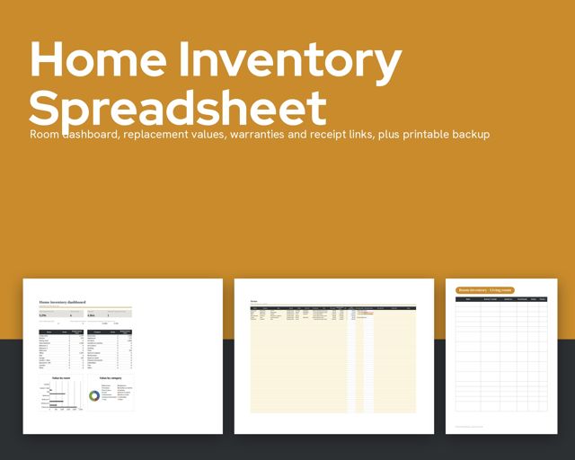 Home Inventory Spreadsheet