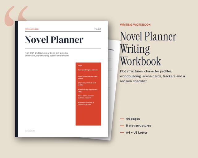 Novel Planner Writing Workbook