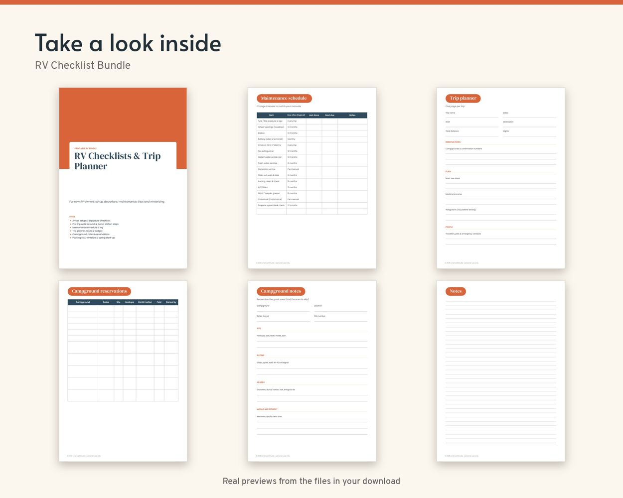 RV Checklist Bundle – preview 2