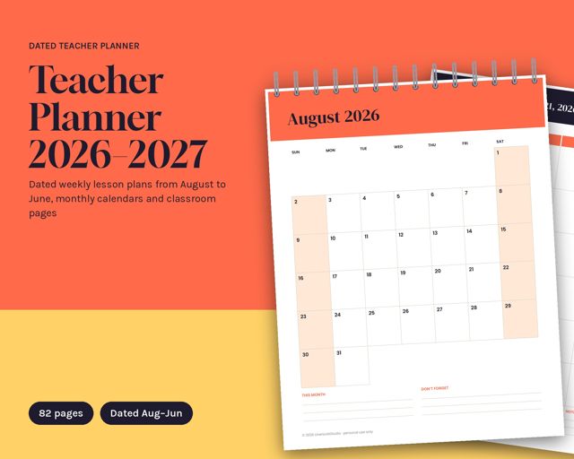 Teacher Planner 2026–2027