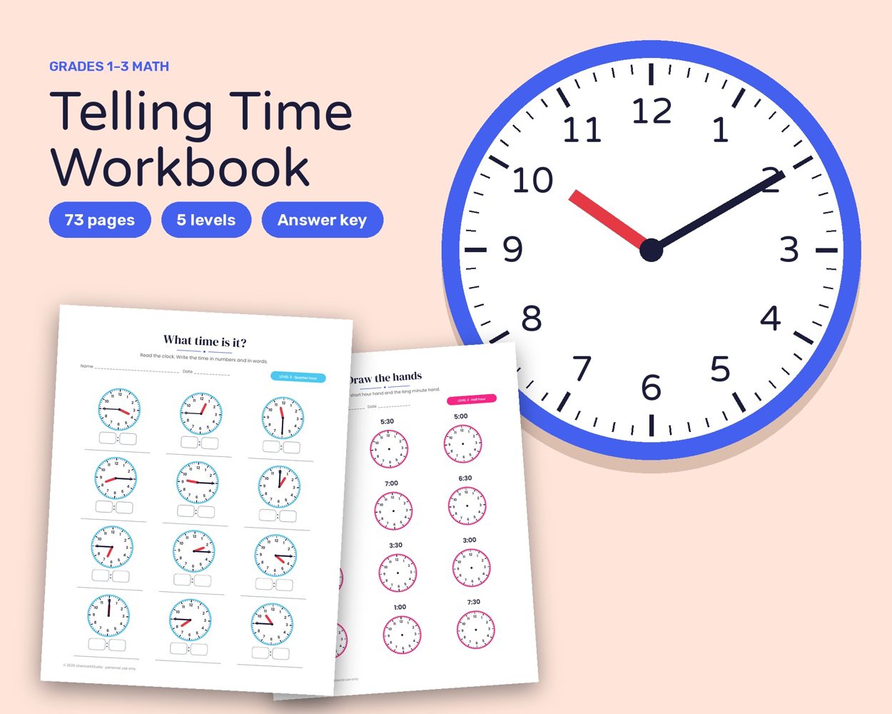 Telling Time Workbook – cover
