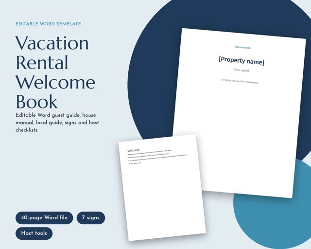 Vacation Rental Welcome Book